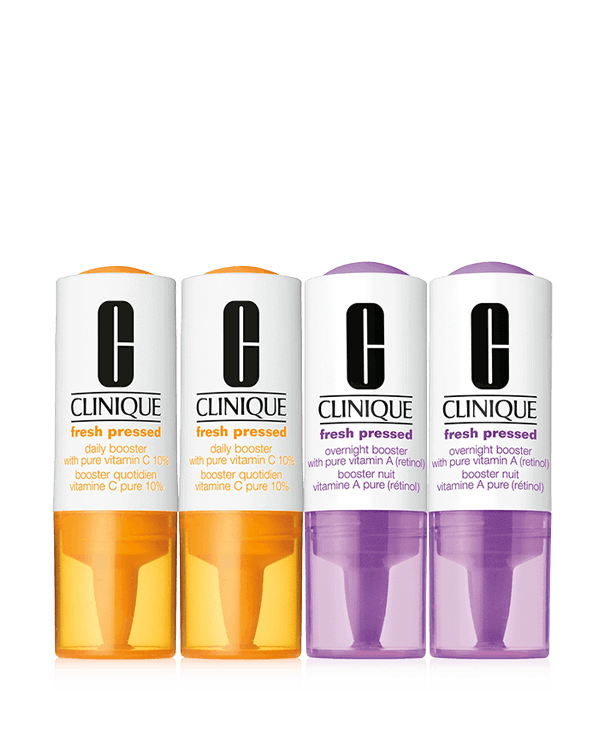 Clinique Fresh Pressed Clinical™ Daily + Overnight Boosters with Pure Vitamins C 10% + A (Retinol)
